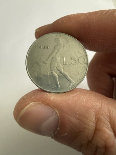 Moneta rara 50lire anno - moneta,