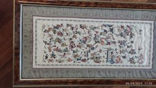 Quadro vintage cinese ricamo - quadro,