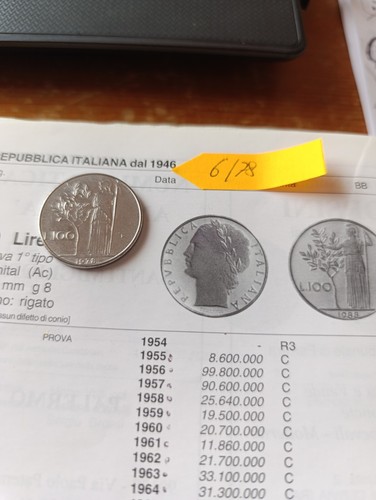 Moneta 100 lire del - 100,
