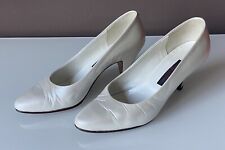 SCARPE SPOSA DEOLTE' VINTAGE ANNI '90 BIANCO PERLATO MIS 38 MADE IN ITALY