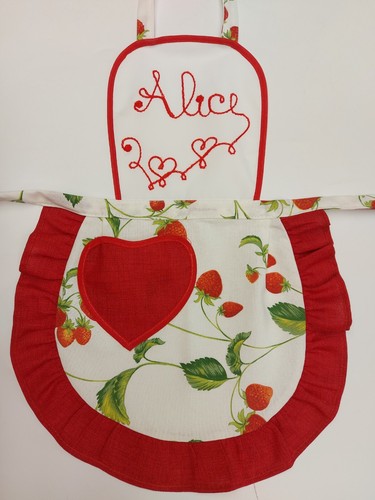 Grembiule bimba fragole con - fragole,