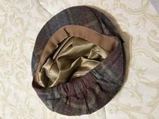 Coppola Uomo Vintage ONLEY a Quadri In Pura Lana Vergine Taglia UNICA