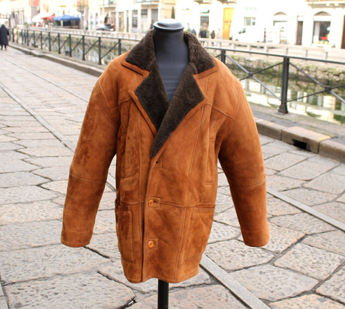 Cappotto pelle montone - cappotto, marrone
