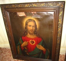 Stampa immagine di gesù - antico , cornice antico -anni 30 - ritiro in zona !!!-