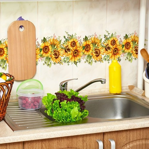 Adesivi murali girasole - adesivi,