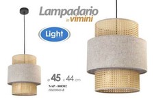 LAMPADARIO VIMINI BEIGE