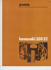 ADVERTISING TEST MOTO KAWASAKI 350 S2  1971 MAXIMOTO MOTOGIAPPONESI EPOCA