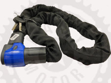 CATENA E LUCCHETTO ANTIFURTO MOTO SCOOTER LUNGO 120 CM RIVESTITO IN TESSUTO