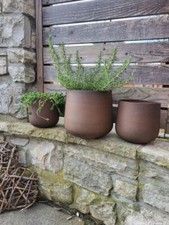 Set di 3 fioriere alte effetto