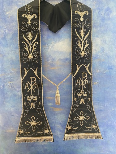 Stola sacerdotale nera - stola,