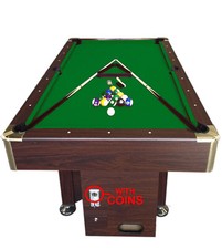 TAVOLO DA BILIARDO 8FT ZEUS  BAR CARAMBOLA CON GETTONIERA SALA GIOCHI 220 X 110