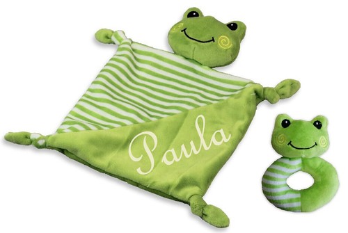 Panno coccole bambino verde