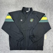 Giacca Federazione Calcio Giamaica Uomo Grande Nera Calcio Adidas Track Top