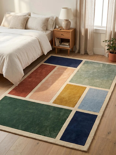Tappeto trapuntato fatto - , a