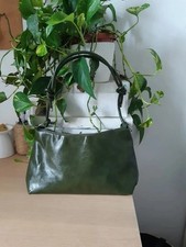 Borsa elegante a tracolla minimalista e capiente a mezzaluna vintage donna,verde