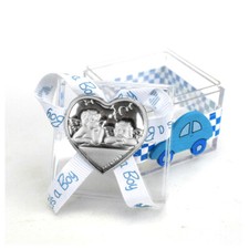 32463 Bomboniere Scatolina confetti Cuore Battesimo Bimbo Angioletti Confettata