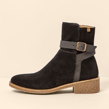 El Naturalista N5948 SILK SUEDE BLACK / IRATI STIVALETTO CON TACCO DONNA BLACK