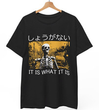 T-Shirt It Is Skeleton | Maglietta Grafica Giapponese Vintage | Meme Divertente