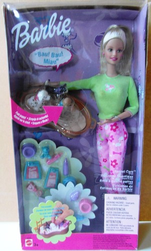 Barbie kennel care bambola - barbie,