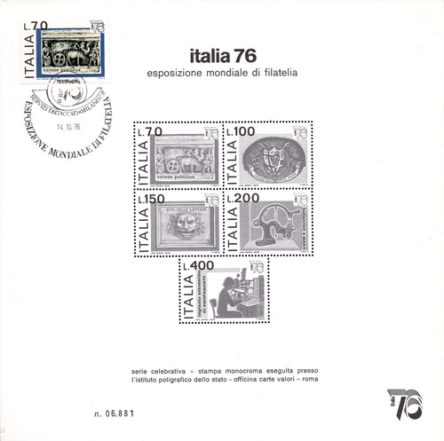 Italia foglietto - '76,
