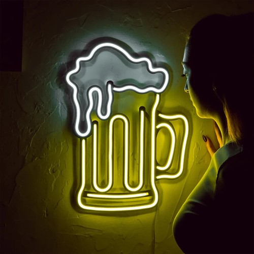 Arte parete neon birra - parete, al