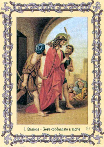 Santino holy card via crucis - holy,