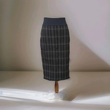 Gonna a matita Scanlan Theodore blu navy in crepe. Taglia S (10)