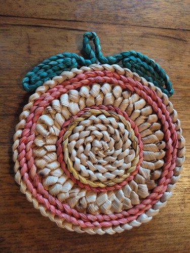 Sottopentola vintage rattan