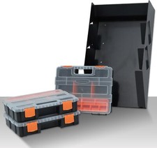 Van Shelving Storage Hanging Tote Kits, 3 Plastic Storage Box w/ 1 Hang Holder