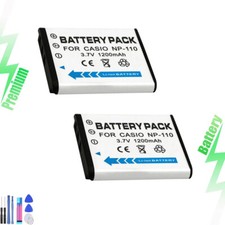 2x Batteria per Casio NP-110 NP110 Exilim EX-ZR10 EX-ZR15 EX-ZR20 1200mah