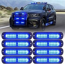 Faretto strobo Lampeggiante BLU 10 Led 18W Ambulanza Polizia Soccorso Emergenza