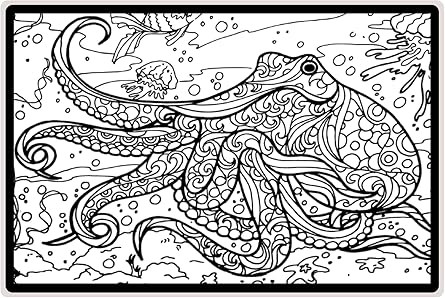 Polpo disegno velluto - disegno, in