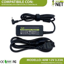 Alimentatore compatibile con Samsung ATIV Smart PC Pro 700T  40W 12V 3,33A