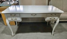 Scrivania Selva Bianca - Classica, Legno Massello, Stile Vintage 