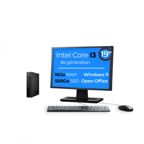 Mini 8100t 16go - i3-8100t, 500go