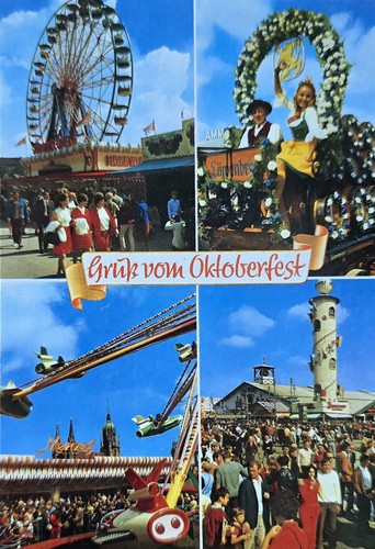 Cartolina monaco oktoberfest - monaco,