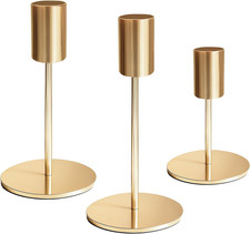 3 Pezzi Candelabri Dorati