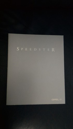 Opel speedster brochure - -,