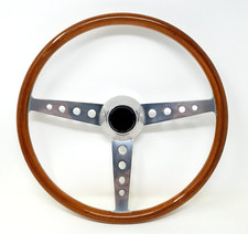 VOLANTE IN LEGNO HELLEBORE - ORIGINAL - CALICE - DIAMETRO 38CM VINTAGE