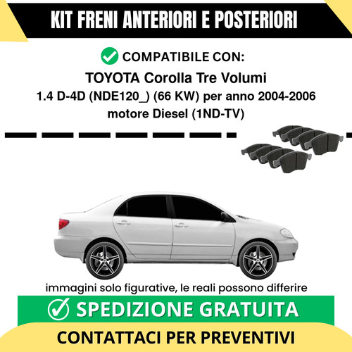Pastiglie freno ant post - ant, +