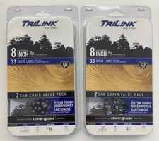 2-Pk Catena per sega TriLink 8" S33 per sega ad asta Homelite Greenworks Earthwise - 2 nuove