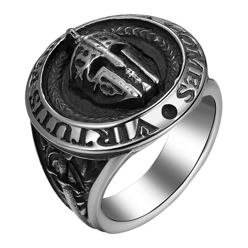 Anello uomo maschera spartana - anello,