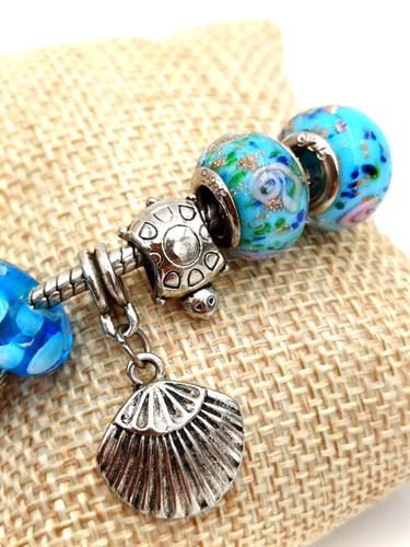 Bracciale charm vetro - charm,