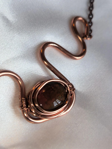 Collana rame con opale - collana,