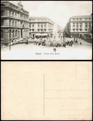 Cartolina napoli - cartolina, piazza