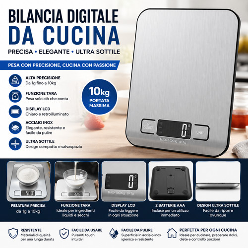 Bilancia digitale cucina 10kg - bilancia,