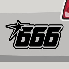 Adesivo numero partenza 666