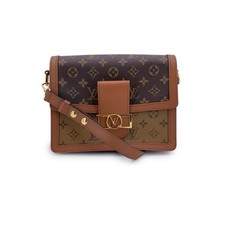 Autentica borsa a tracolla Louis Vuitton Monogram Reverse Dauphine MM M45958