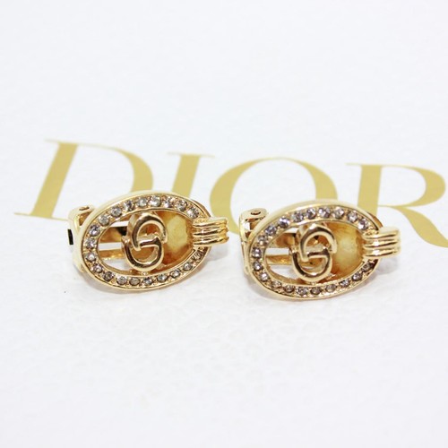 Dior logo rhinestone - cd, gold