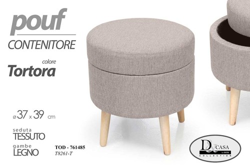 Pouf contenitore sgabello - pouf,